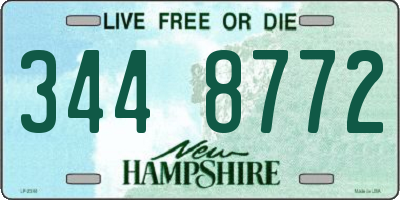NH license plate 3448772