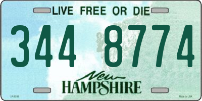 NH license plate 3448774
