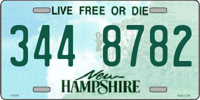 NH license plate 3448782