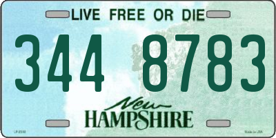 NH license plate 3448783