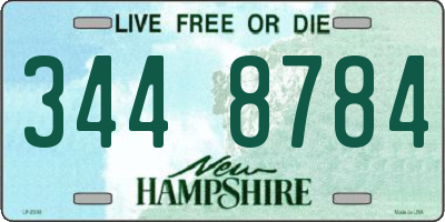 NH license plate 3448784