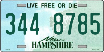 NH license plate 3448785