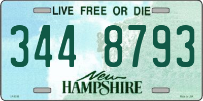 NH license plate 3448793