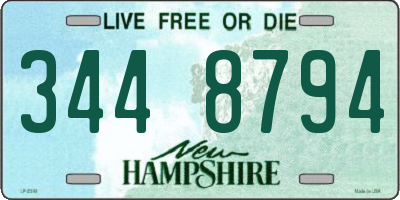 NH license plate 3448794