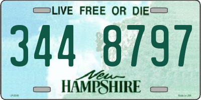NH license plate 3448797