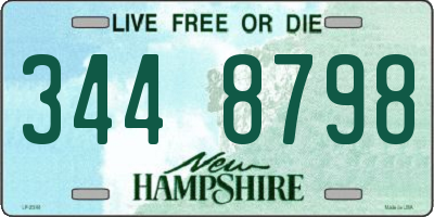 NH license plate 3448798