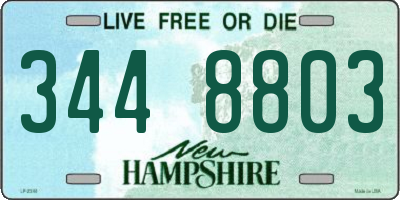 NH license plate 3448803