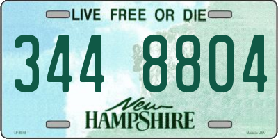 NH license plate 3448804