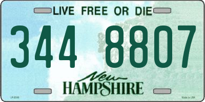 NH license plate 3448807