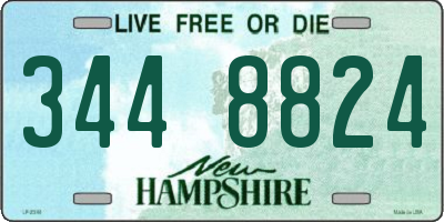 NH license plate 3448824