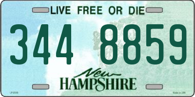 NH license plate 3448859