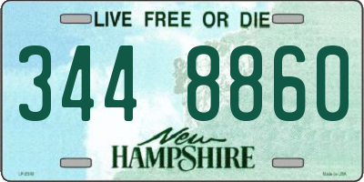 NH license plate 3448860