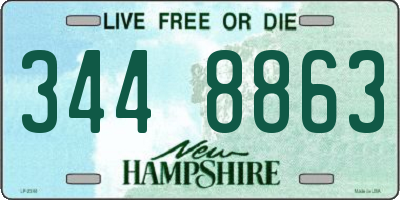 NH license plate 3448863