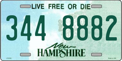 NH license plate 3448882
