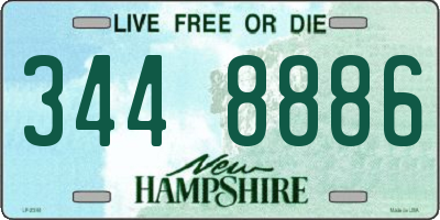NH license plate 3448886