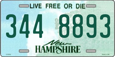 NH license plate 3448893