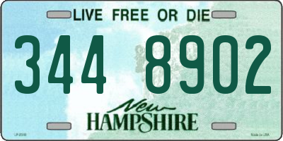NH license plate 3448902