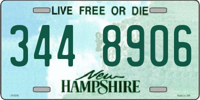 NH license plate 3448906
