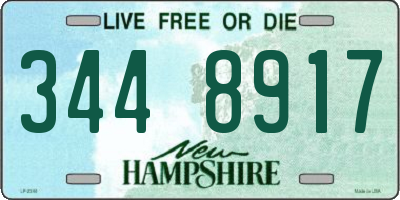 NH license plate 3448917