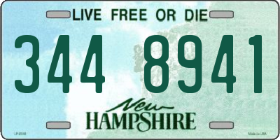 NH license plate 3448941