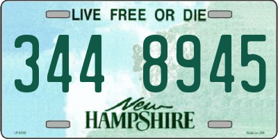 NH license plate 3448945