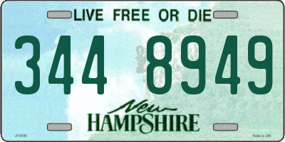 NH license plate 3448949