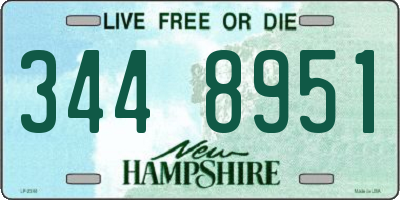 NH license plate 3448951