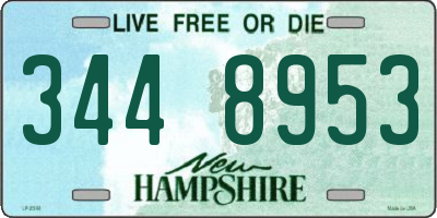 NH license plate 3448953