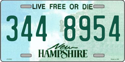 NH license plate 3448954