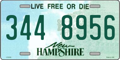NH license plate 3448956
