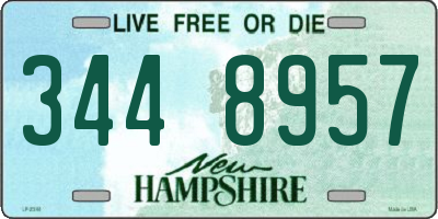 NH license plate 3448957