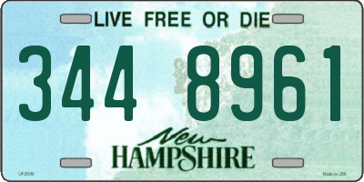 NH license plate 3448961
