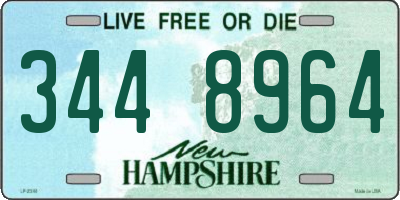 NH license plate 3448964