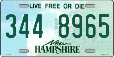 NH license plate 3448965