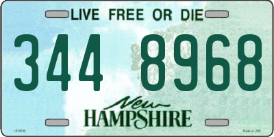 NH license plate 3448968