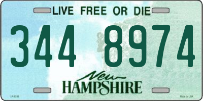 NH license plate 3448974