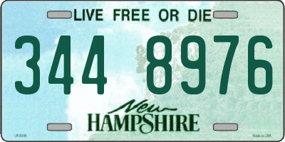 NH license plate 3448976
