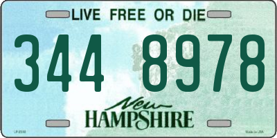 NH license plate 3448978