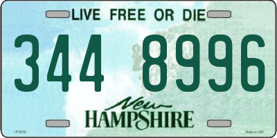 NH license plate 3448996