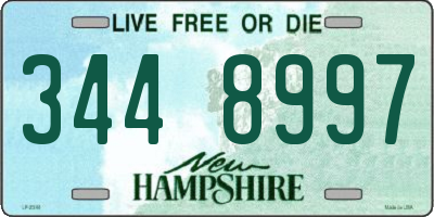 NH license plate 3448997