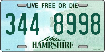 NH license plate 3448998