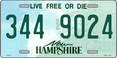 NH license plate 3449024