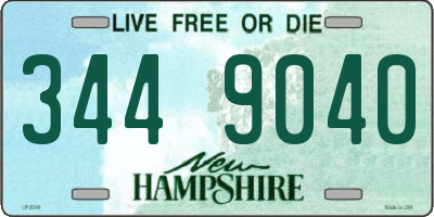 NH license plate 3449040