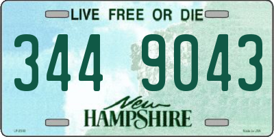 NH license plate 3449043