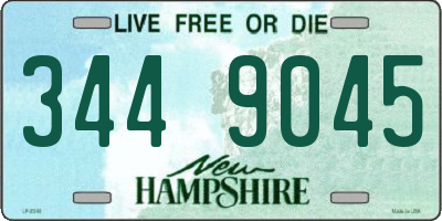 NH license plate 3449045