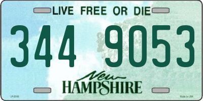 NH license plate 3449053