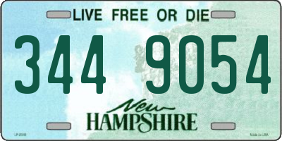 NH license plate 3449054