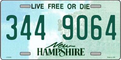 NH license plate 3449064