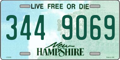 NH license plate 3449069