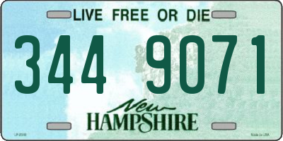 NH license plate 3449071
